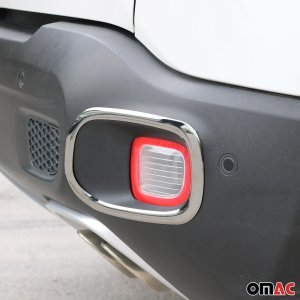 Jeep Renegade Reflector Frame - Omac - S.Steel - Gloss Silver - 2015-2018 Jeep Renegade Reflector Frame - Omac - S.Steel - Gloss Silver - 2015-2018